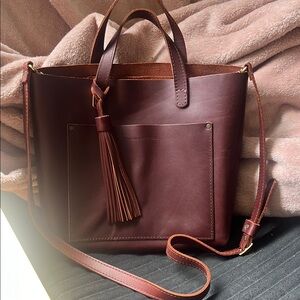 Gently used Portland leather medium tote crossbody